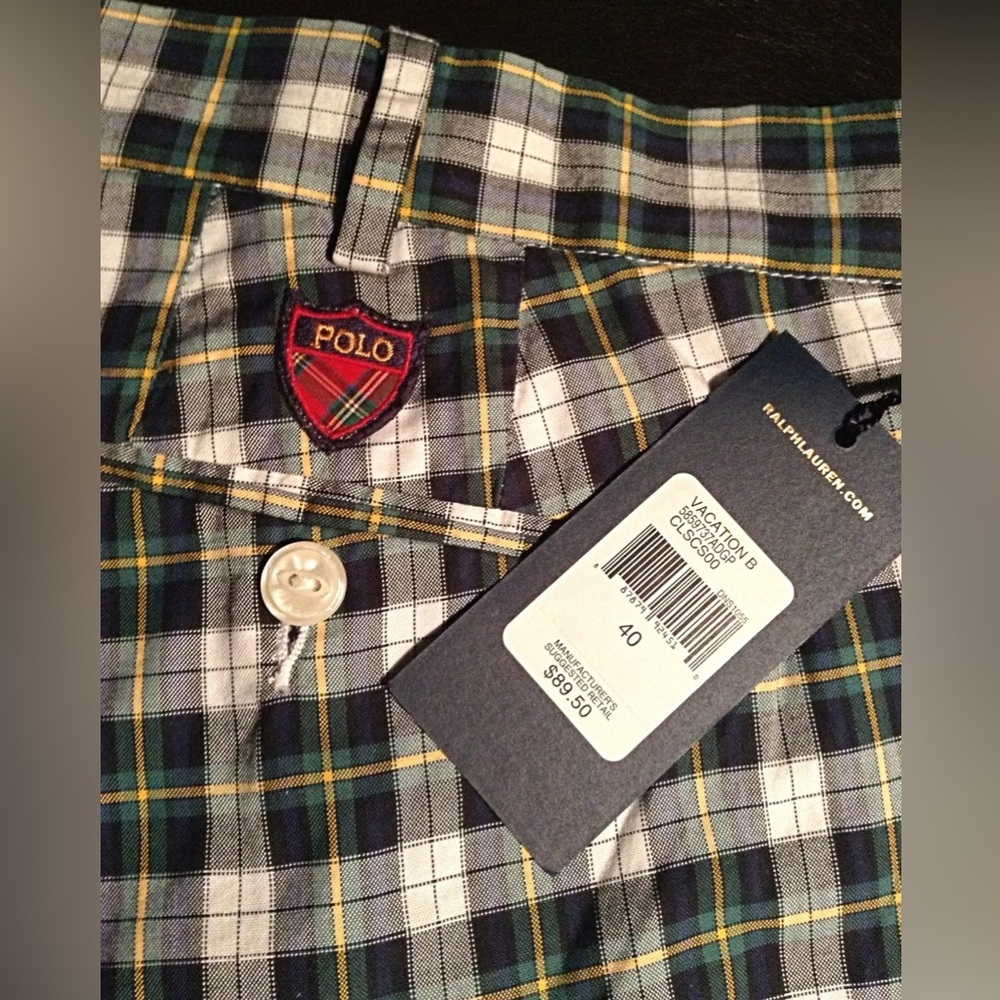 Polo Ralph Lauren vintage Flat Front Shorts in Stewart Plaid